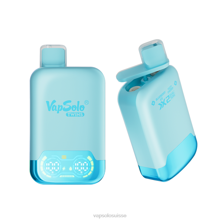 VapSolo Prix - glace aux myrtilles et cerise pétillante VapSolo TWINS vape jetable D64227