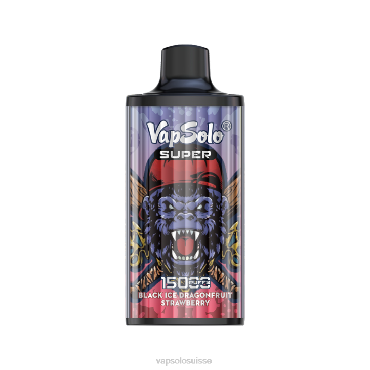 VapSolo Prix - fraise-drangofruit glace noire VapSolo SUPER vape jetable D64213