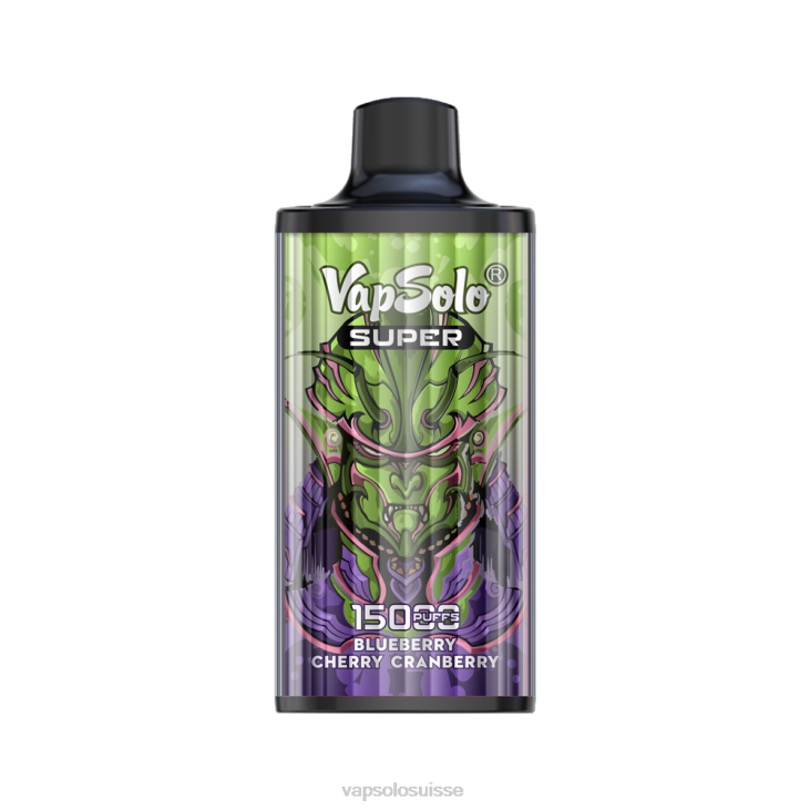 VapSolo Puff - myrtille cerise canneberge VapSolo SUPER vape jetable D64216