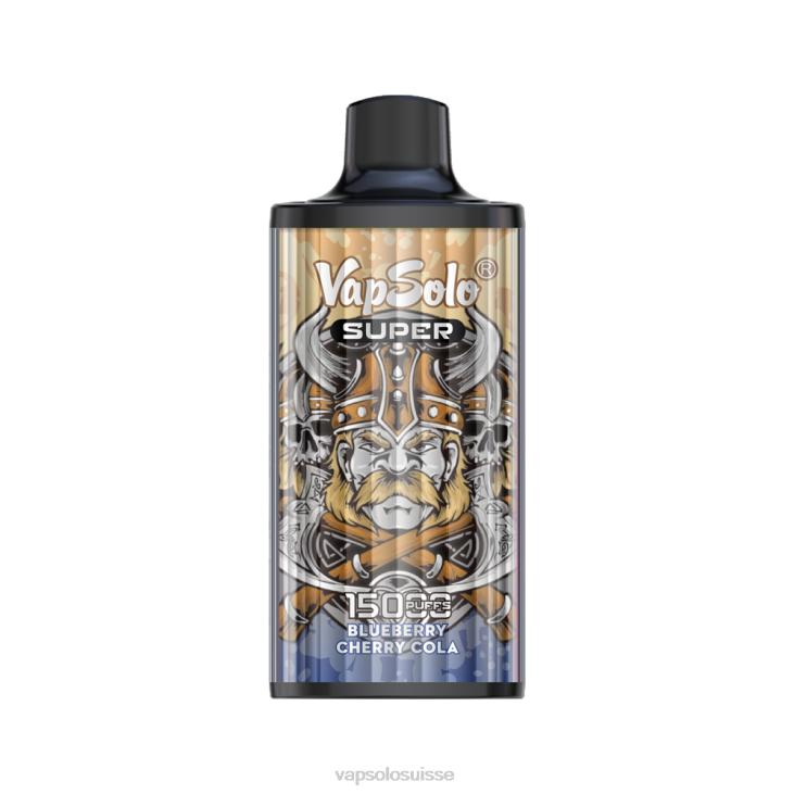 VapSolo Suisse - cola aux myrtilles et aux cerises VapSolo SUPER vape jetable D64215