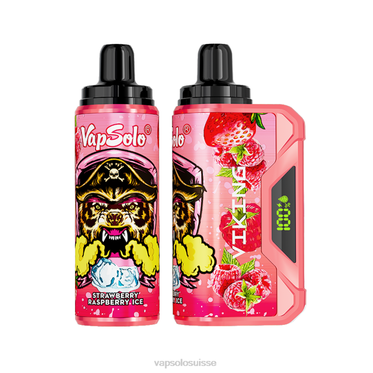VapSolo Avis - glace fraise framboise VapSolo VIKING vape jetable D64245