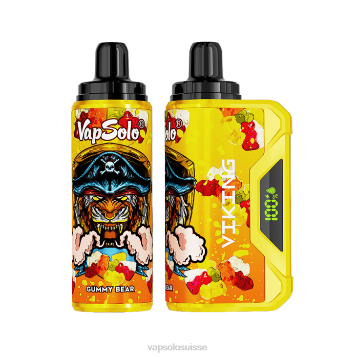 VapSolo Pods - ours gommeux VapSolo VIKING vape jetable D64239