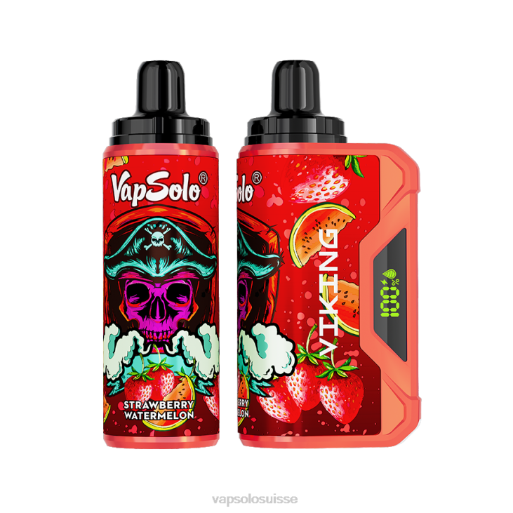 VapSolo Pods - pastèque fraise VapSolo VIKING vape jetable D64246