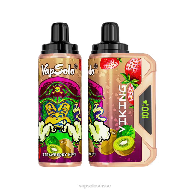 VapSolo Puff - fraise-kiwi VapSolo VIKING vape jetable D64244
